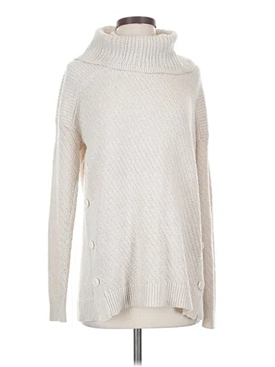 Pre-owned St. John's Bay Turtleneck Sweater In White