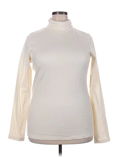Pre-owned St. John's Bay Turtleneck Sweater In White