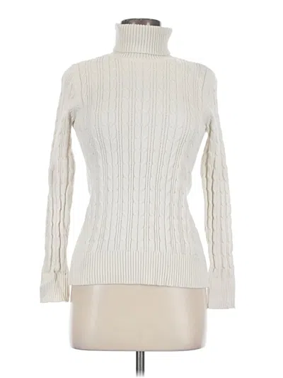 Pre-owned St. John's Bay Turtleneck Sweater In White