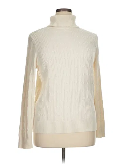 Pre-owned St. John's Bay Turtleneck Sweater In White