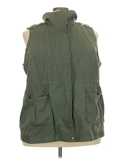 Pre-owned St. John's Bay Vest In Green
