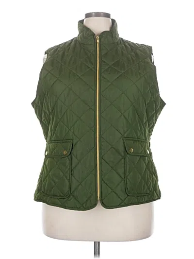 Pre-owned St. John's Bay Vest In Green