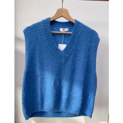 Øst London | Tessa Knitted Mohair Waistcoat | Cornflower Blue