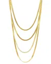 St. Moran 14k Plated Snake Chain Layered Necklace