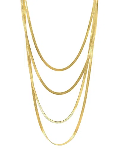 St. Moran 14k Plated Snake Chain Layered Necklace In Gold