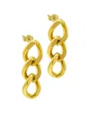 St. Moran 18k Plated Curb Chain Earrings