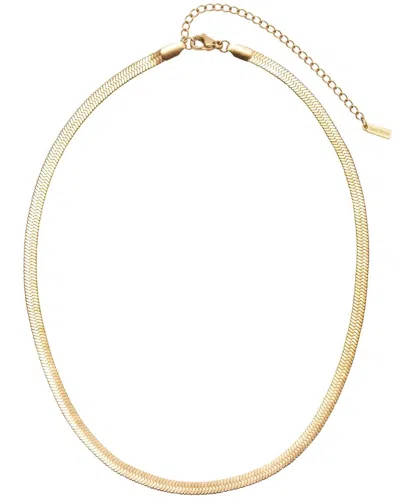 St. Moran 18k Plated Herringbone Chain Necklace In Gold