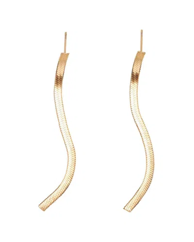 St. Moran 18k Plated Herringbone Drop Earrings In Gold