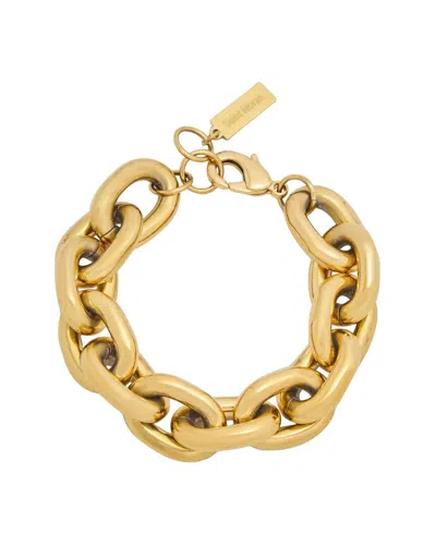St. Moran 18k Plated Oversized Oval Link Chain Bracelet In Gold