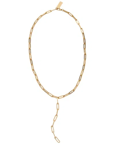 St. Moran 18k Plated Paperclip Chain Lariat Y-necklace In Gold