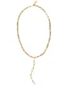 St. Moran 18k Plated Paperclip Chain Lariat Y-necklace