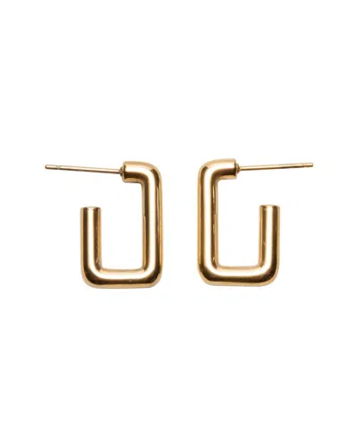 St. Moran 18k Plated Rectangle Hoop Earrings In Gold