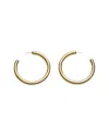 St. Moran 18k Plated Tube Hoops