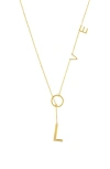 St. Moran Adjustable Love Lariat Necklace In Gold