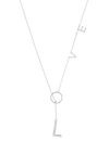 St. Moran Adjustable Love Lariat Necklace In Metallic