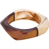 St. Moran Chunky Mixed Media Bangle In Brown