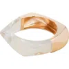 St. Moran Chunky Mixed Media Bangle In Gold
