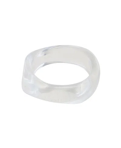 St. Moran Clear Lucite L'eau Bangle Bracelet In Metallic