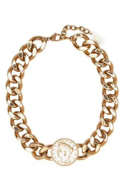 St. Moran Corte Oversize Curb Chain Collar Necklace In Gold