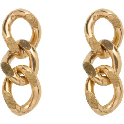St. Moran Curb Chain Drop Earrings In Gold