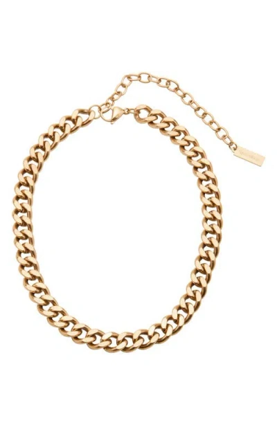 St. Moran Curb Chain Necklace In Gold