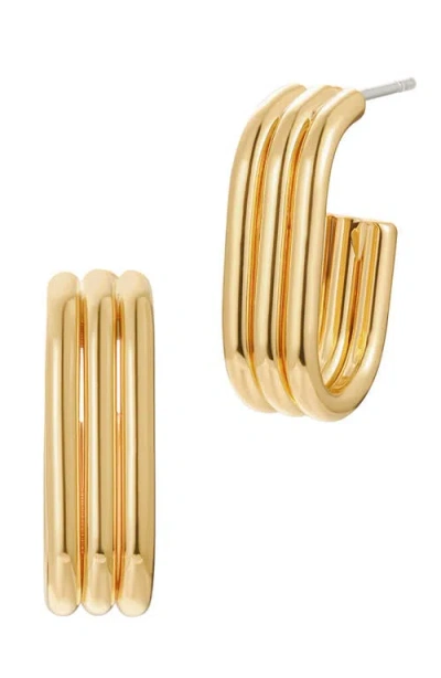 St. Moran Emma Fluted Oval Hoop Earrings In Pattern