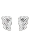 St. Moran Fluted Statement Drop Earrings In Silver