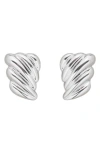 St. Moran Fluted Statement Drop Earrings In Silver