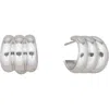 St. Moran Fluted Wide Hoop Earrings In Metallic