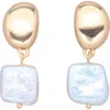 St. Moran Freshwater Pearl Drop Earrings In Gold