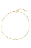 St. Moran Freshwater Pearl Station Anklet