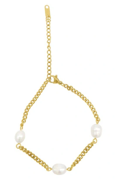 St. Moran Freshwater Pearl Station Bracelet In Gold