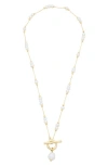 St. Moran Freshwater Pearl Toggle Necklace