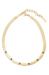 St. Moran Gemstone Snake Chain Necklace In Sapphire