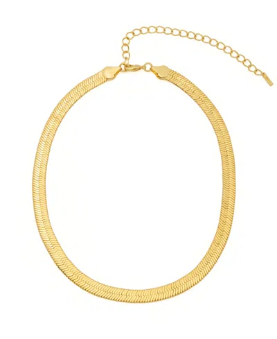 St. Moran Gold 7mm Herringbone Amelia Chain Necklace