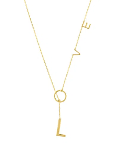 St. Moran Gold Adjustable Love Lariat Necklace In Pink