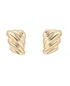 St. Moran Gold Fluted Palais Statement Stud Earrings