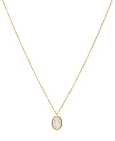 St. Moran Gold Imitation Pearl Oval Olivia Pendant Necklace