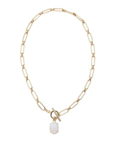 St. Moran Gold Moonstone Toggle Luli Necklace