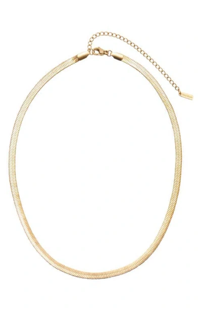 St. Moran Herringbone Chain Necklace In Gold