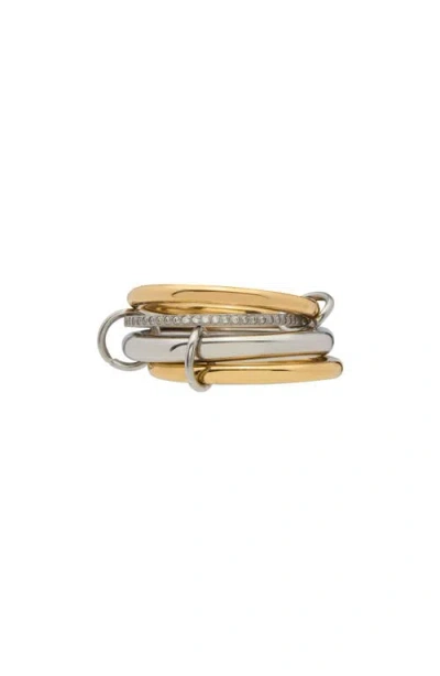 St. Moran Mixed Metal Collapsing Ring In Gold