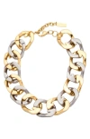 St. Moran Mixed Metal Oversize Chain Link Necklace In Gold