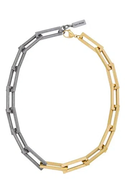St. Moran Oversize Paper Clip Chain Necklace In Gold