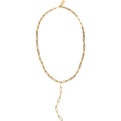 St. Moran Paper Clip Chain Y-necklace In Gold