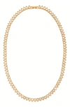 St. Moran Pear Crystal Collar Necklace In Gold