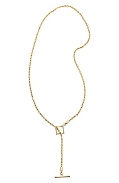 St. Moran 18k Plated 0.25 Ct. Tw. Diamond Rope Lariat Necklace In Gold