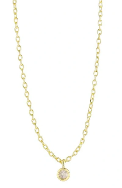 St. Moran Round Cut Diamond Pendant Necklace In Gold