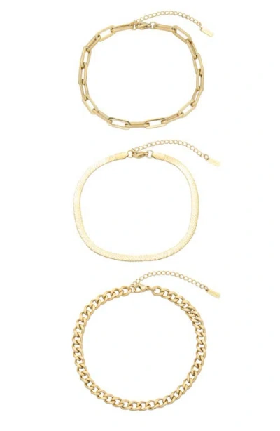 St. Moran Set Of 3 Assorted Chain Anklets