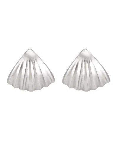 St. Moran Silver Statement Palm Huggie Earrings In Gray