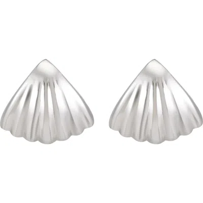St. Moran Statement Palm Hoop Earrings In Silver